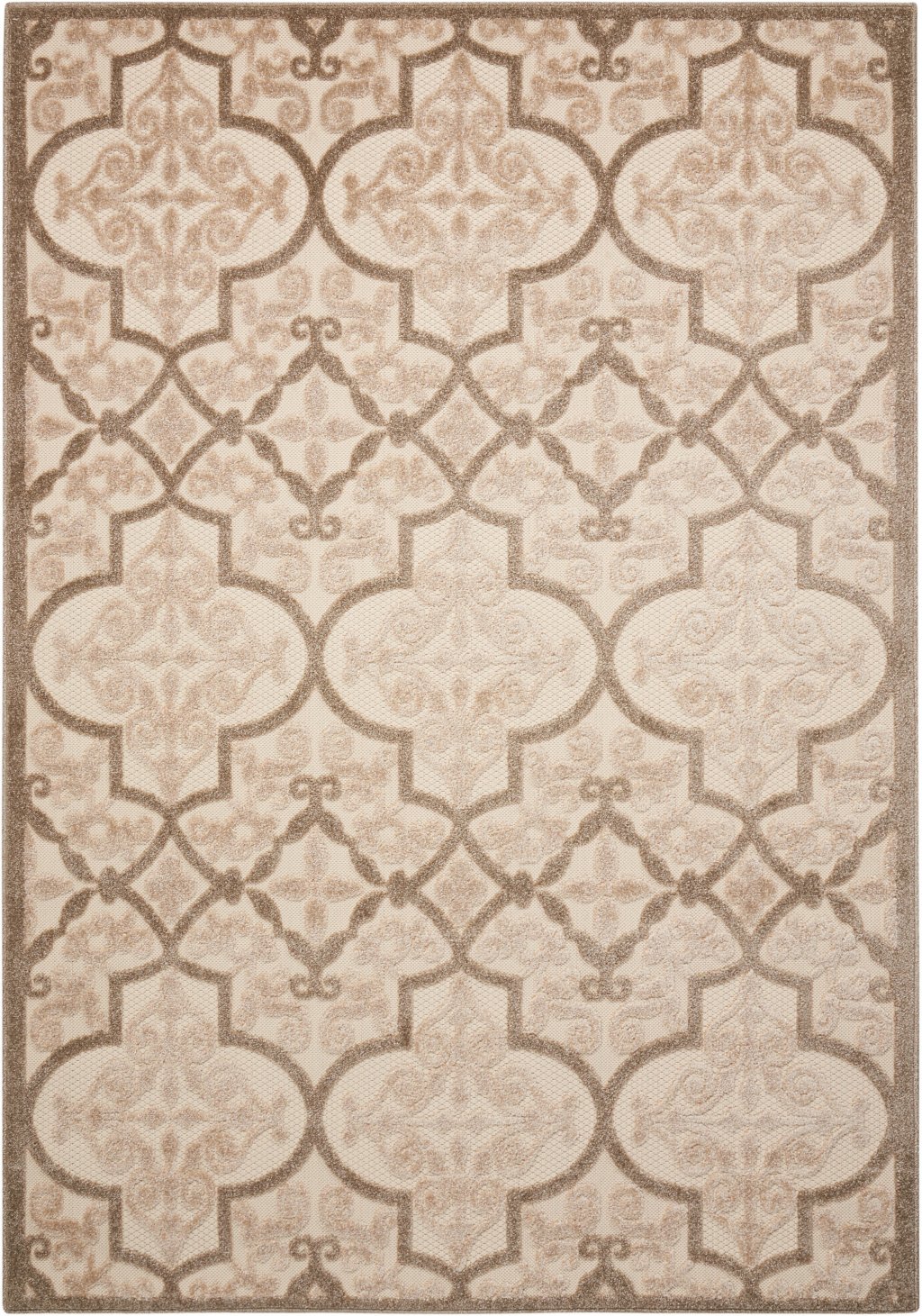 Nourison Home Nourison Aloha ALH14 5'3" x 7'5" Cream Bohemian Rug