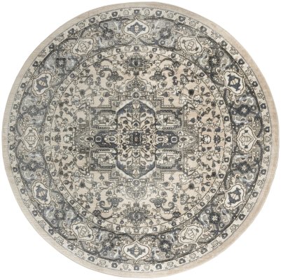 Nourison Home Nourison Quarry QUA05 2'2" x 3'9" Ivory Blue Vintage Indoor Rug - 8' Round