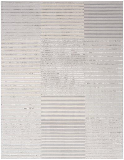Nourison Home Nourison Splash BSK04 2'2" x 7'6" Silver Grey Modern Indoor Rug - 7'10" x 9'10"