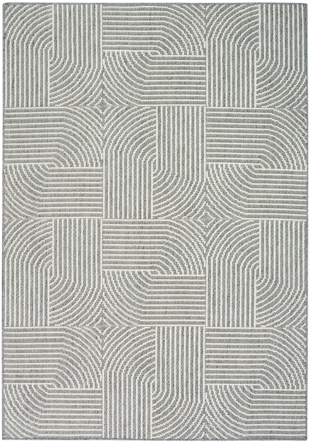 Nourison Home Nourison Textured Home TXH02 3'11" x 5'11" Charcoal Ivory Modern Indoor Rug