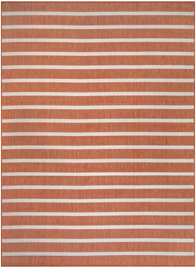 Nourison Home Nourison Positano POS03 10' x Round Terracotta Ivory Modern Rug - 12' x 15'