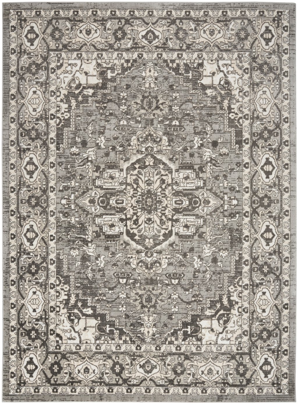 Nourison Home Nourison Concerto CNC05 3'9" x 5'9" Grey Vintage Indoor Rug