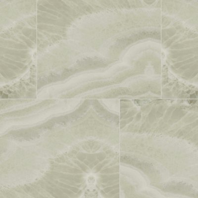 Qualis Ceramica Lustra 36x36 Onyx Sage Polished - Alternating 1/3