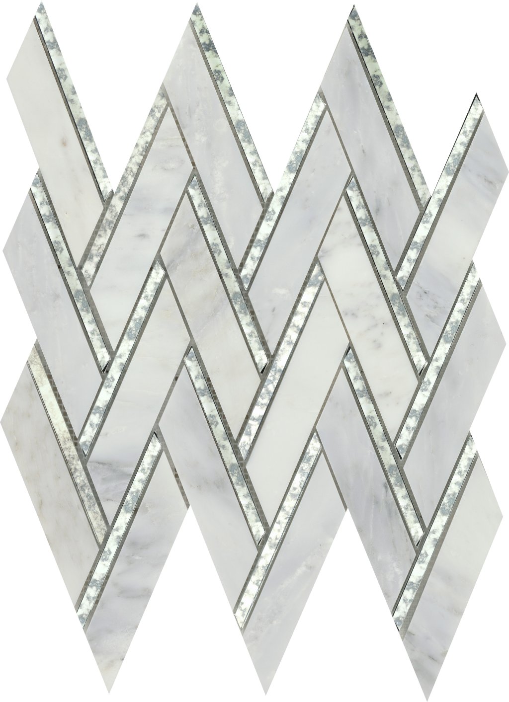 Emser Tile IMPULSE CHEVRON HONED MOSAIC -MAR - Winter