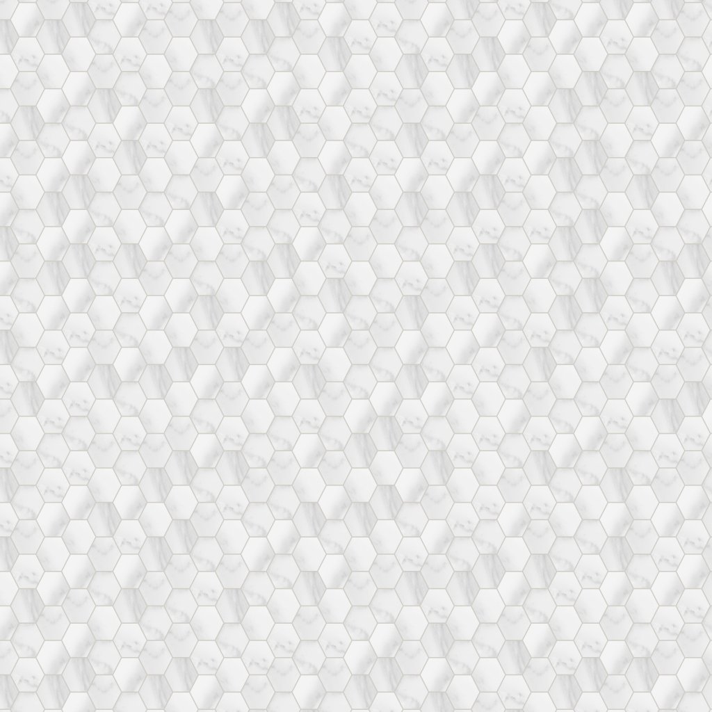 Qualis Ceramica Plata Statuario Brina 2 Hexagon Matte
