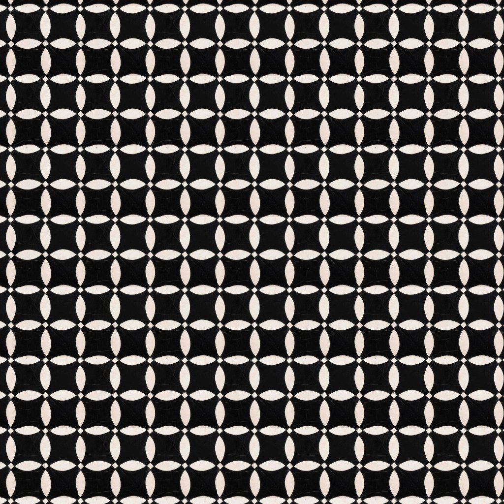 Marble Systems Noir Honed Nabeul Limestone Mosaic 8x8 - Noir