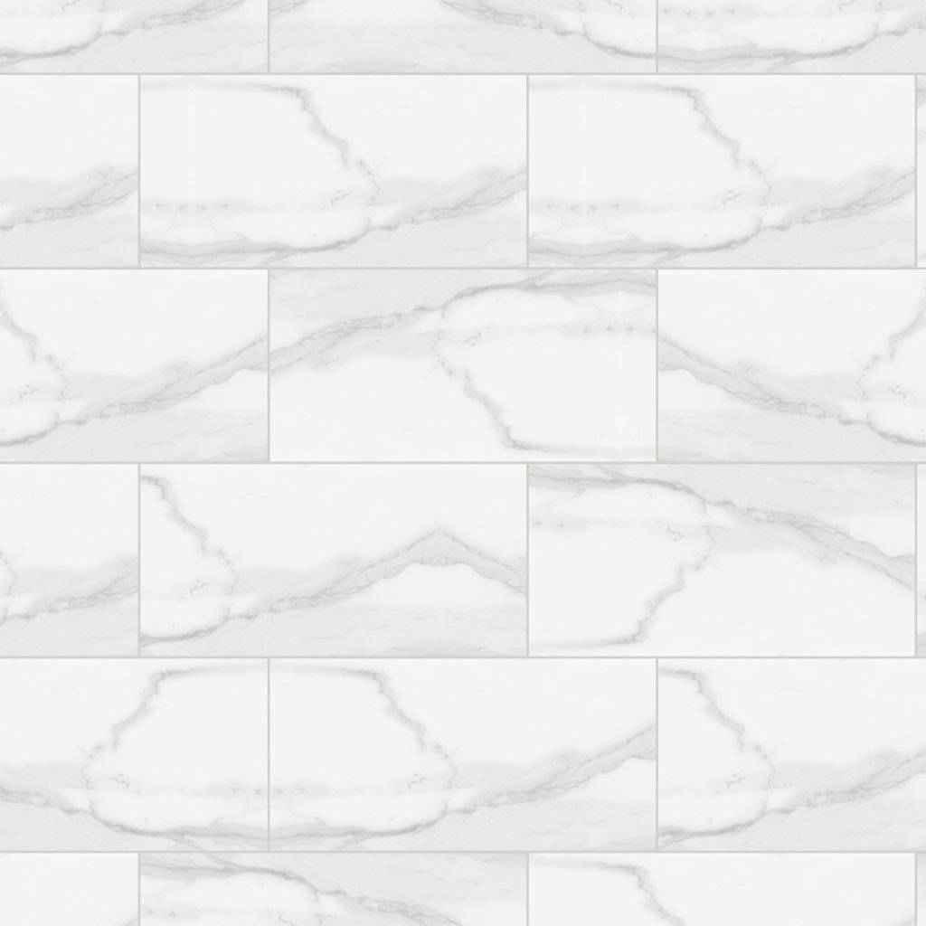Qualis Ceramica Plata 12x24 Statuario Brina Matte