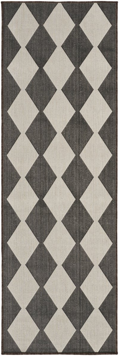 Nourison Home Nourison Positano POS04 7' x 10' Black Modern Rug - 2'2" x 8'
