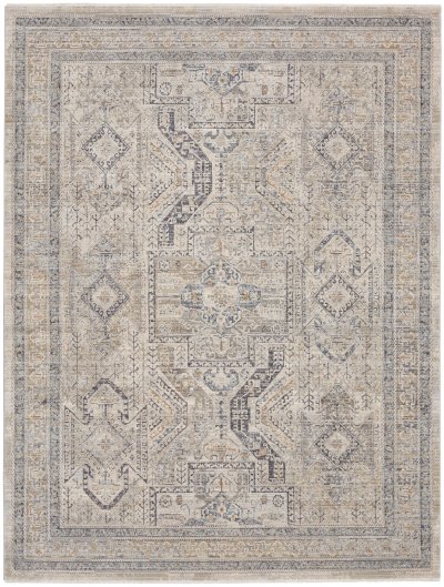 Nourison Home Nourison Lynx LNX01 12' x 15'9" Ivory Grey Blue Vintage Indoor Rug - 8'6" x 11'4"
