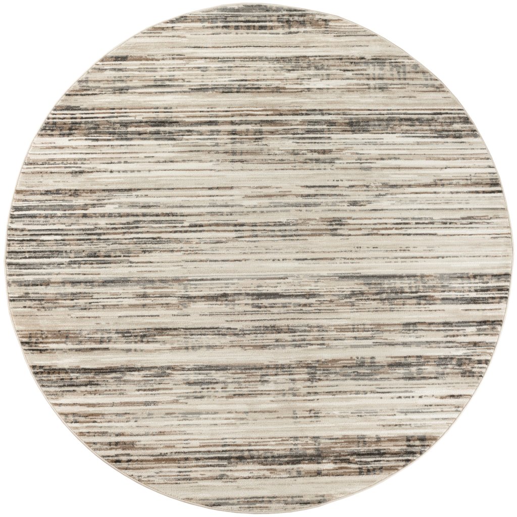 Nourison Home Nourison Serenity Home SRH03 4' x Round Ivory Beige Modern Indoor Rug