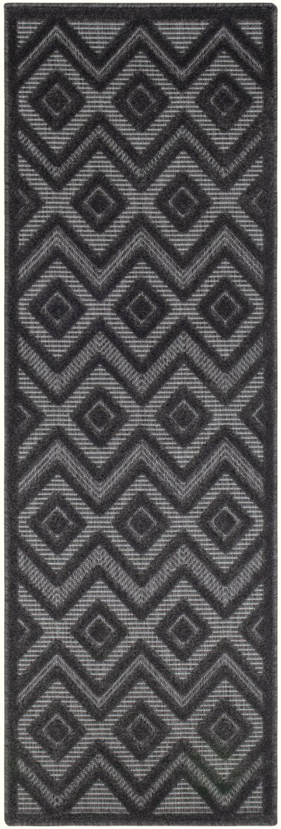 Nourison Home Nourison Versatile NRV01 9' x 12' Charcoal Black Modern Rug - 2' x 6'