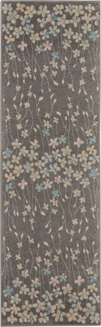 Nourison Home Nourison Tranquil TRA04 8'10" x 11'10" Grey Beige Contemporary Indoor Rug - 2'3" x 7'3"