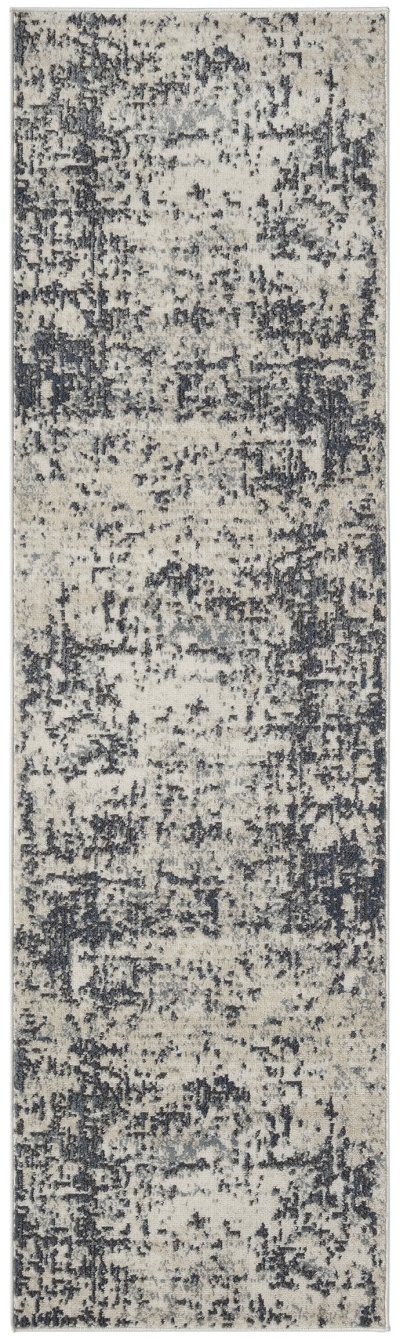 Nourison Home Nourison Concerto CNC17 2'2" x 7'6 Ivory Grey Modern Indoor Rug - 2'2" x 10'