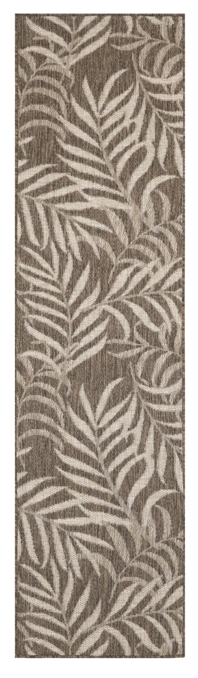 Nourison Home Nourison Garden Oasis GOA01 3' x 5' Mocha Tropical Rug - 2' x 8'