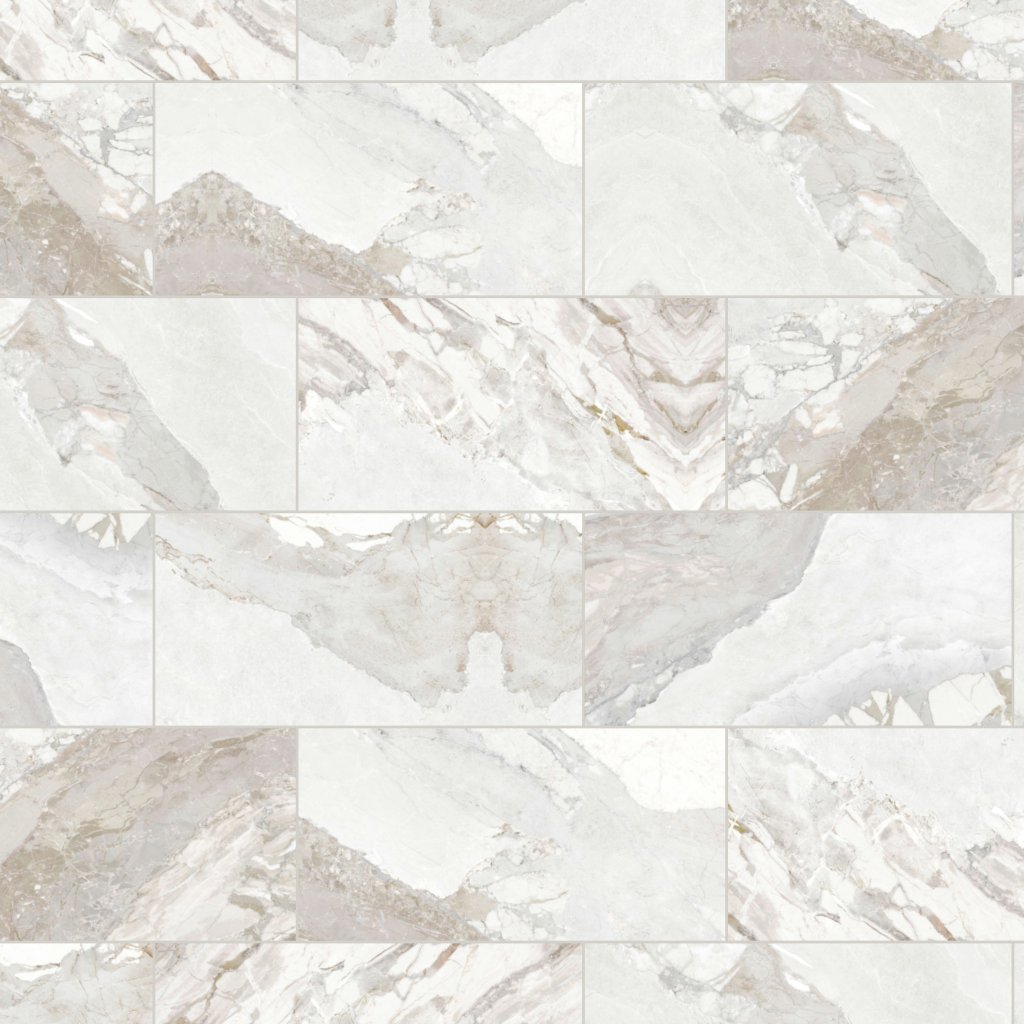 Qualis Ceramica Dynasty 12x24 White - Grey