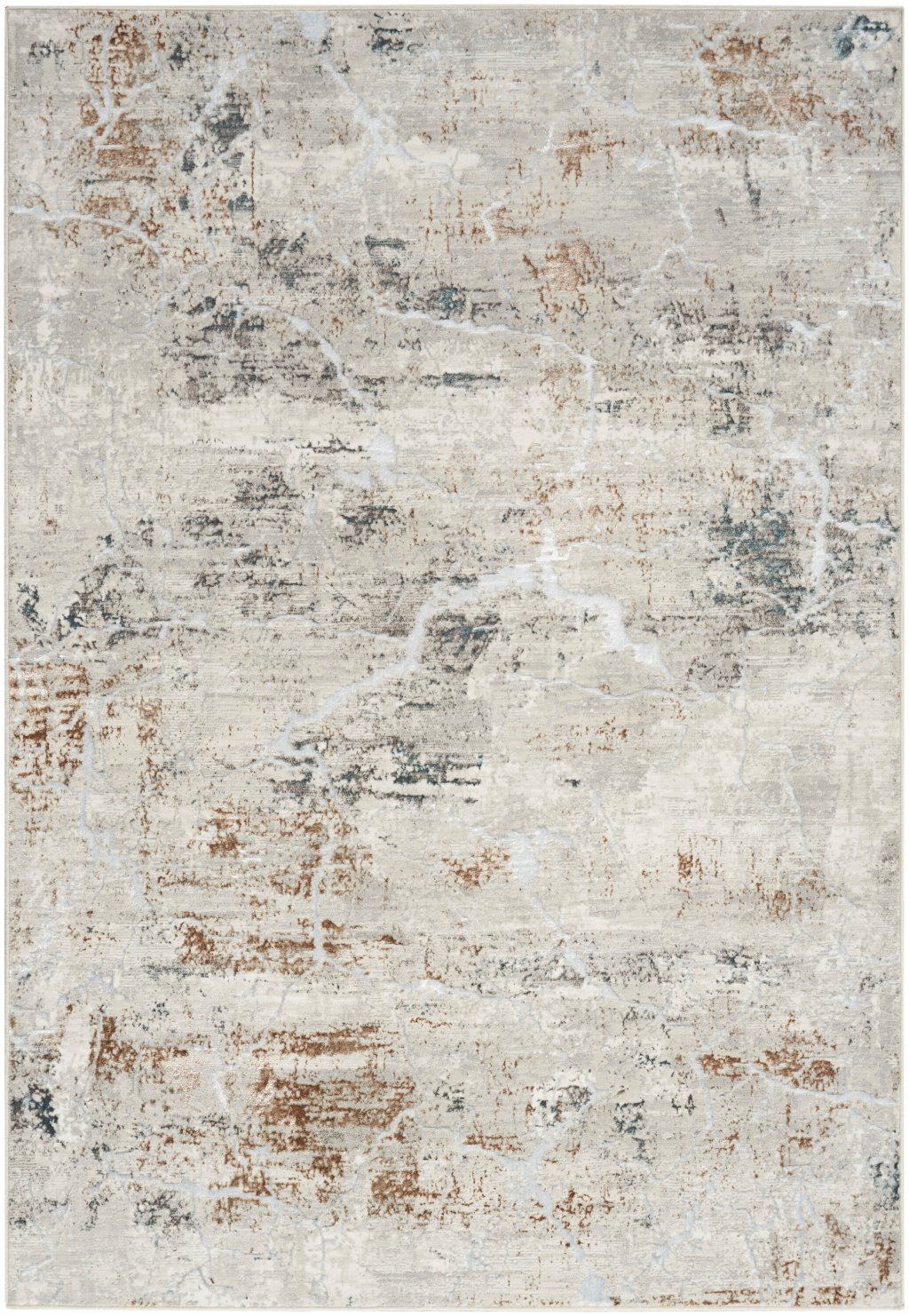 Nourison Home Nourison Glitz GLZ23 3'11" x 5'11" Grey Multicolor Modern Indoor Rug