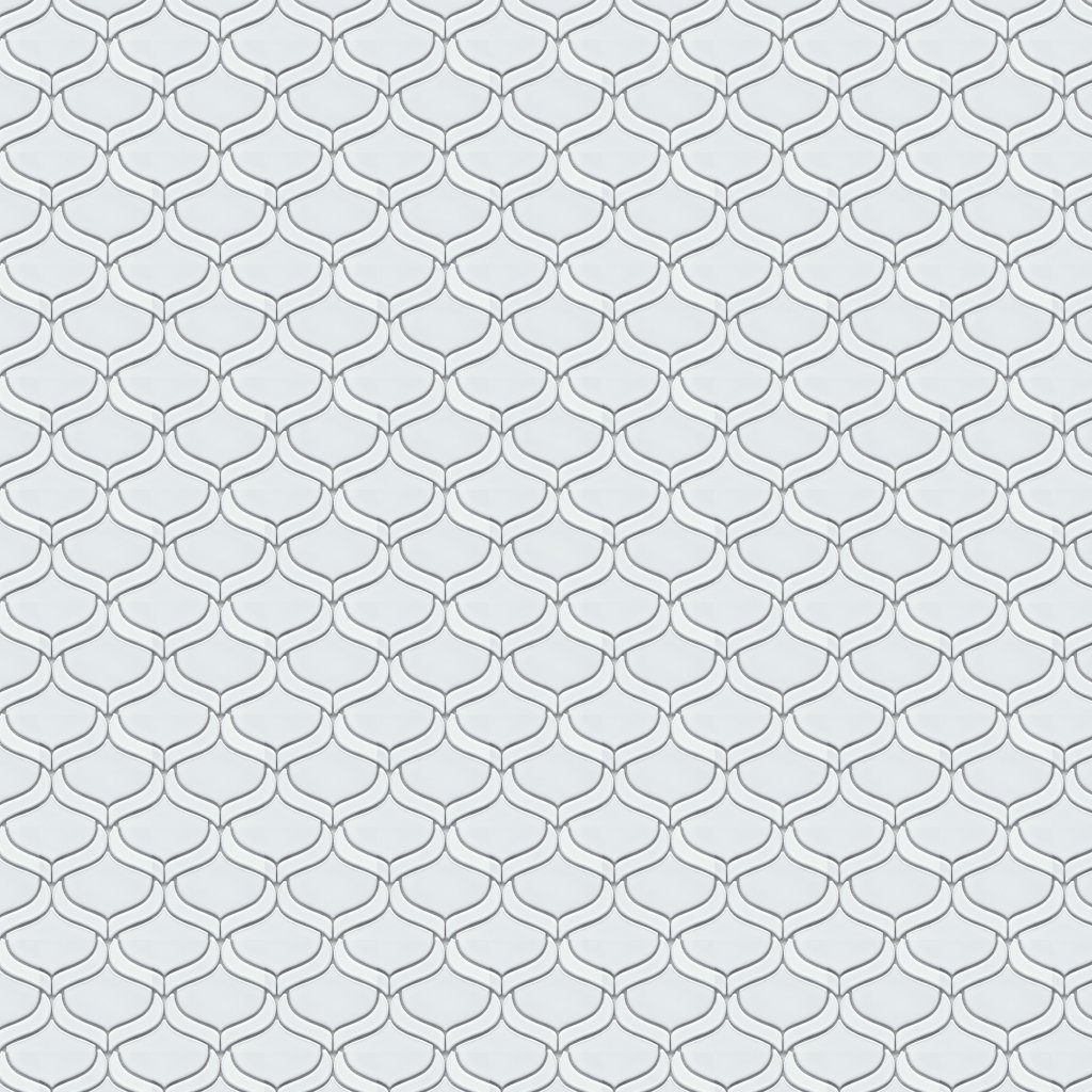 Emser Tile MYTHOS MATTE ARABESQUE MOSAIC -CER - White
