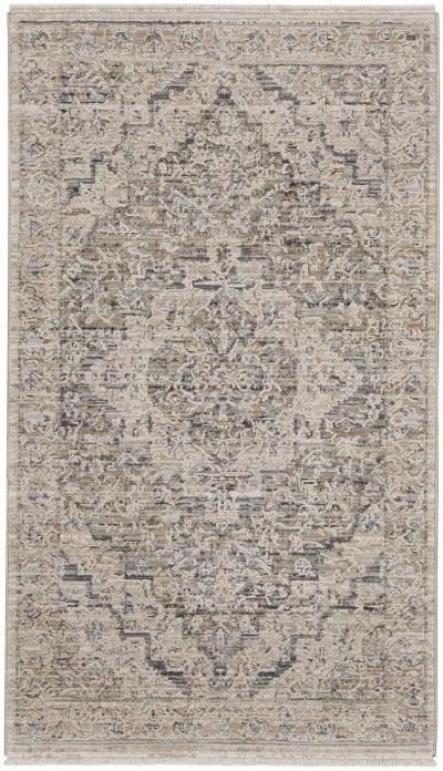Nourison Home Nourison Nyle NYE04 5'3" x 7'10" Ivory Taupe Vintage Indoor Rug - 2'6" x 4'6"