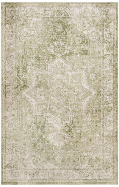 Nourison Home Nourison Astra Machine Washable ASW12 2'2" x 4' Ivory Green Vintage Indoor Rug - 2'2" x 4'