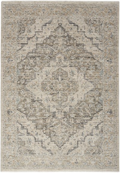 Nourison Home Nourison Nyle NYE04 5'3" x 7'10" Ivory Taupe Vintage Indoor Rug - 5'3" x 7'10"