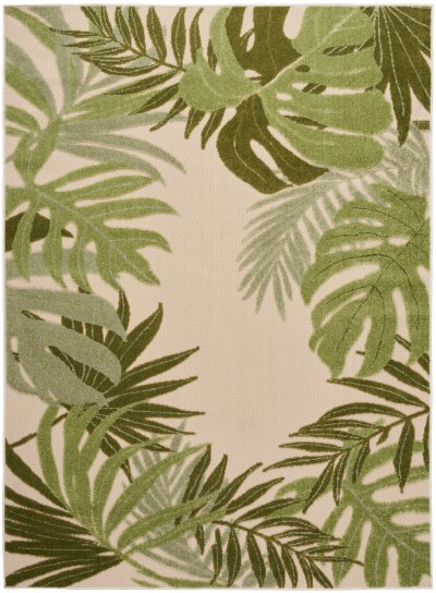 Nourison Home Nourison Aloha ALH40 2' x 6' Ivory Green Outdoor Rug - 6' x 9'