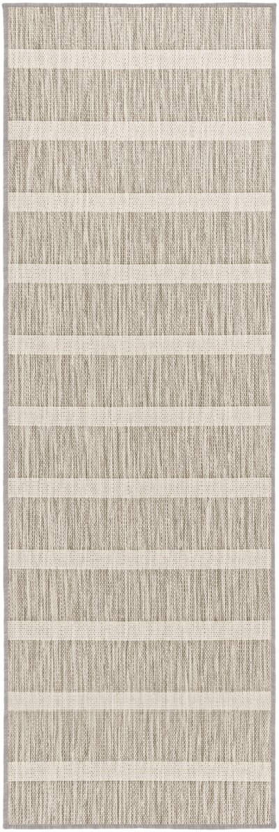 Nourison Home Nourison Positano POS03 7' x 10' Grey Ivory Modern Rug - 2'2" x 12'