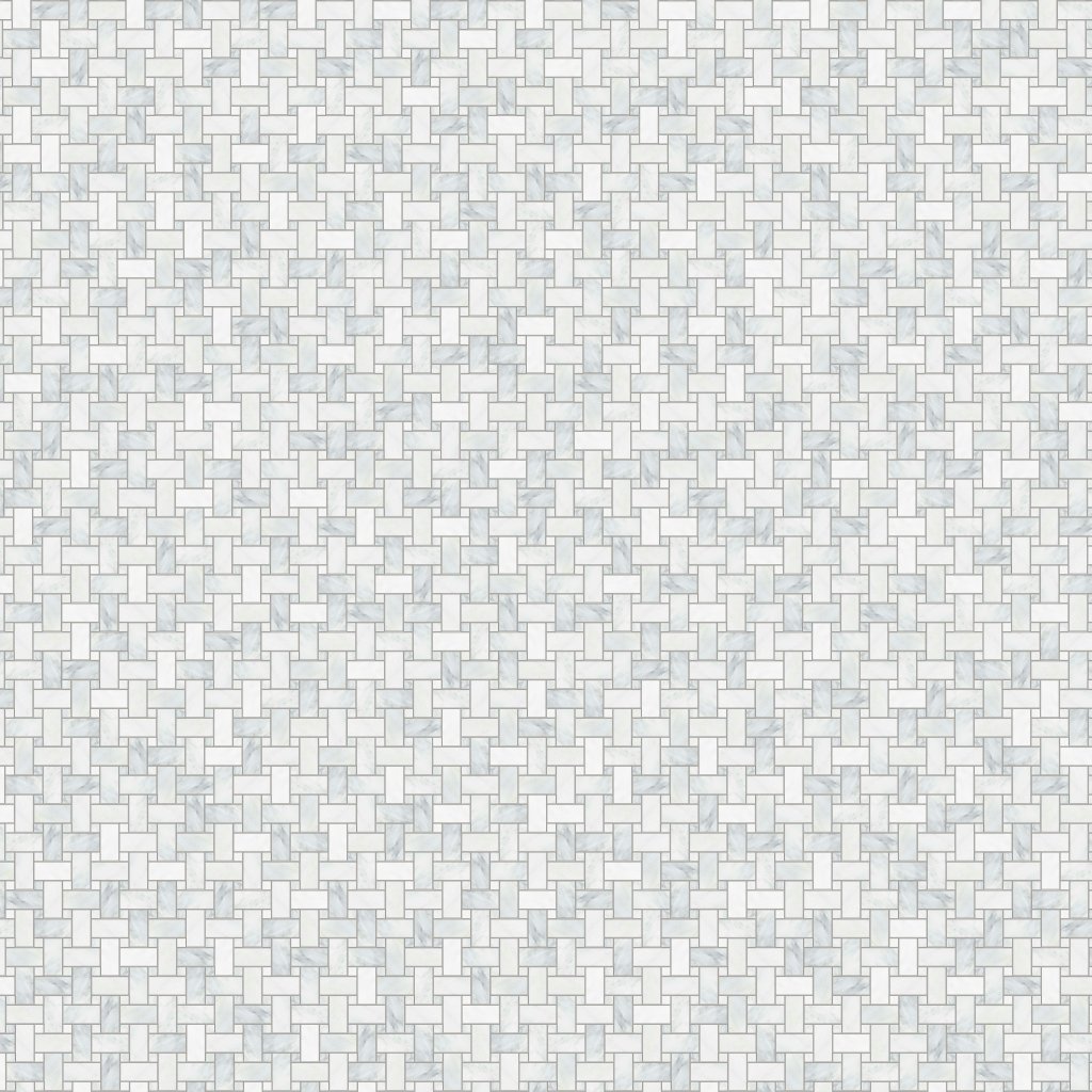 Marble Systems Calacatta Bella Polished Basket Weave Marble Mosaic 12x12 - Calacatta Bella