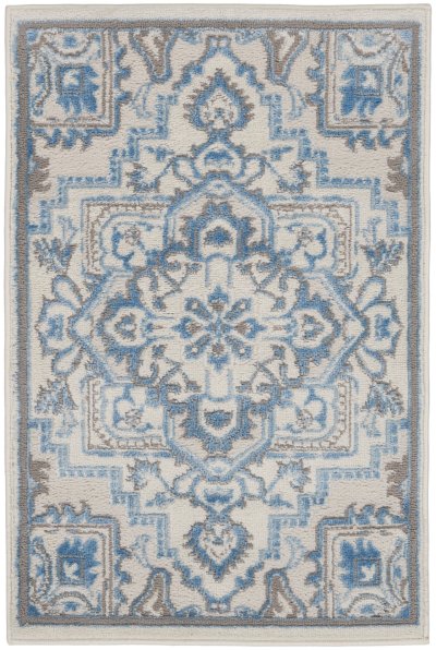 Nourison Home Nourison Elation ETN10 2' x 3' Ivory Blue Bohemian Indoor Rug - 2' x 3'