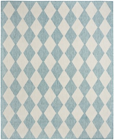 Nourison Home Nourison Positano POS04 8' x 10' Aqua Modern Rug - 12' x 15'