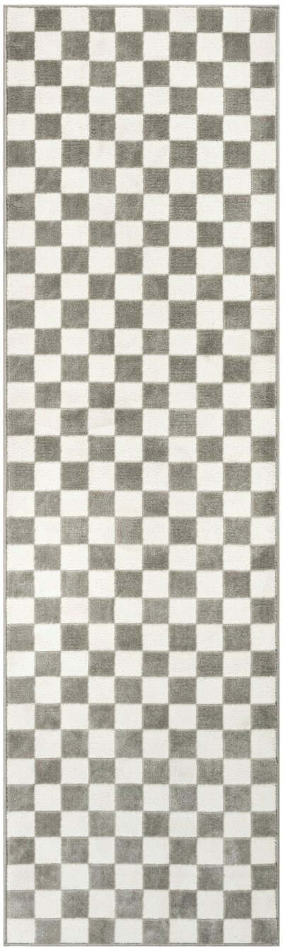Nourison Home Nourison Serenity Home SRH09 7'10" x 9'10" Ivory Grey Modern Indoor Rug - 2'2" x 7'6