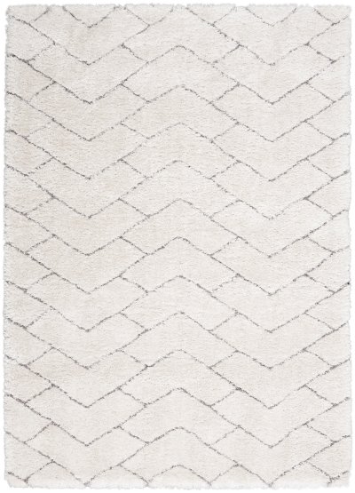 Nourison Home Nourison Dreamy Shag DRS03 7'10" x 9'10" Ivory Grey Shag Indoor Rug - 4' x 6'
