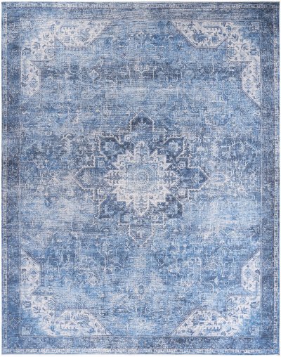 Nourison Home Nourison Nourison Washables NWB15 9'2" x 12' Blue Vintage Indoor Rug - 8' x 10'