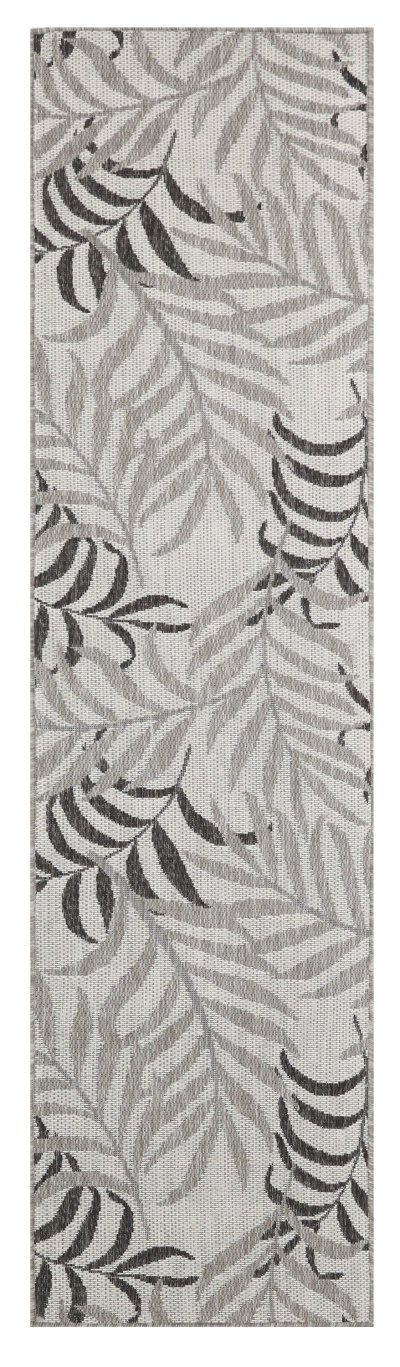 Nourison Home Nourison Garden Oasis GOA01 5' x 7' Grey Tropical Rug - 2' x 8'