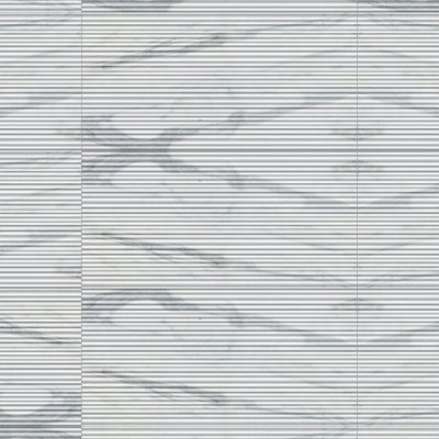 Marble Systems Calacatta Gold Royal Honed Thin Fluted Marble Accent Tiles 18x36 - Calacatta Gold Royal - 18" x 36" x 1/2"