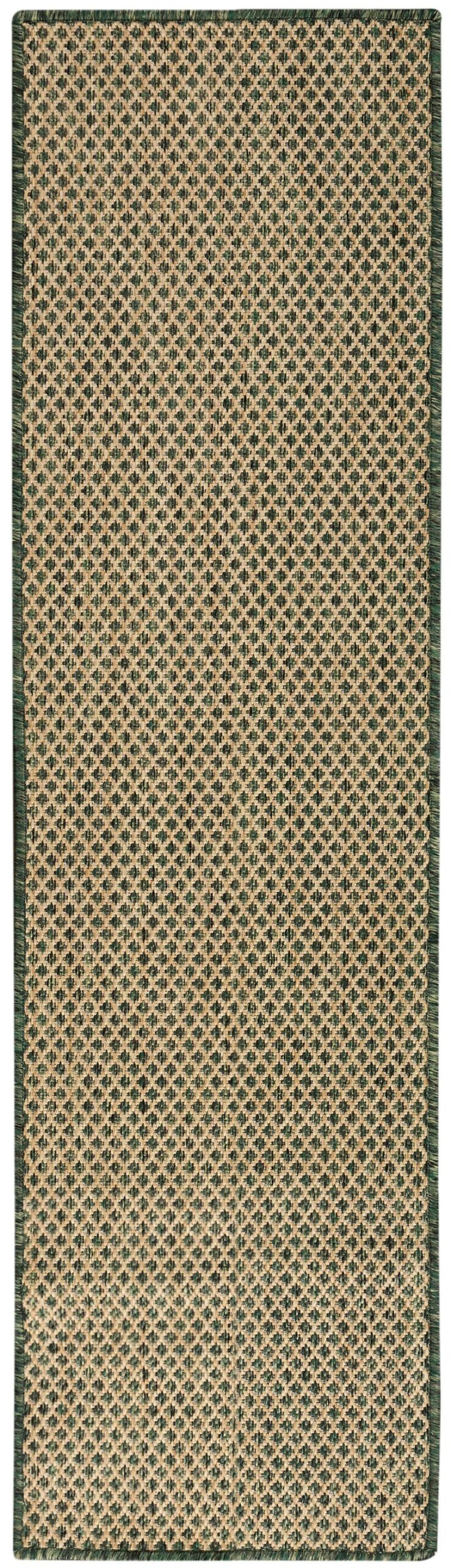 Nourison Home Nourison Courtyard COU01 2' x 6' Green Modern Rug