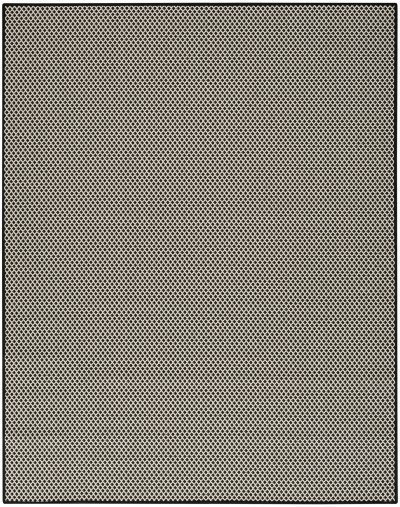 Nourison Home Nourison Courtyard COU01 2' x 6' Black White Modern Rug - 10' x 14'