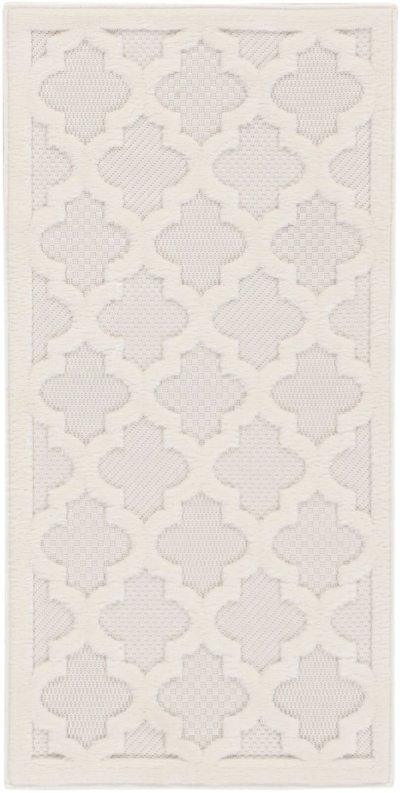 Nourison Home Nourison Easy Care NES01 9' x 12' Ivory White Modern Rug - 2' x 4'