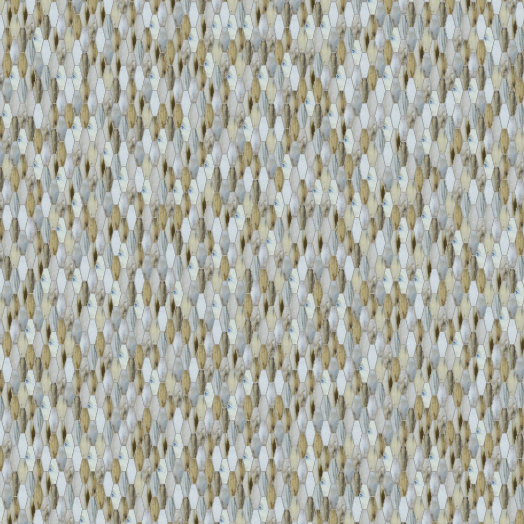 Marble Systems Karuna Glossy Ehex Glass Mosaic 12 7/8x9 7/8 - Karuna