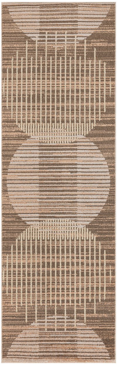 Nourison Home Nourison Astra Machine Washable ASW03 4' x 6' Latte Mid-Century Modern Indoor Rug - 2' x 6'