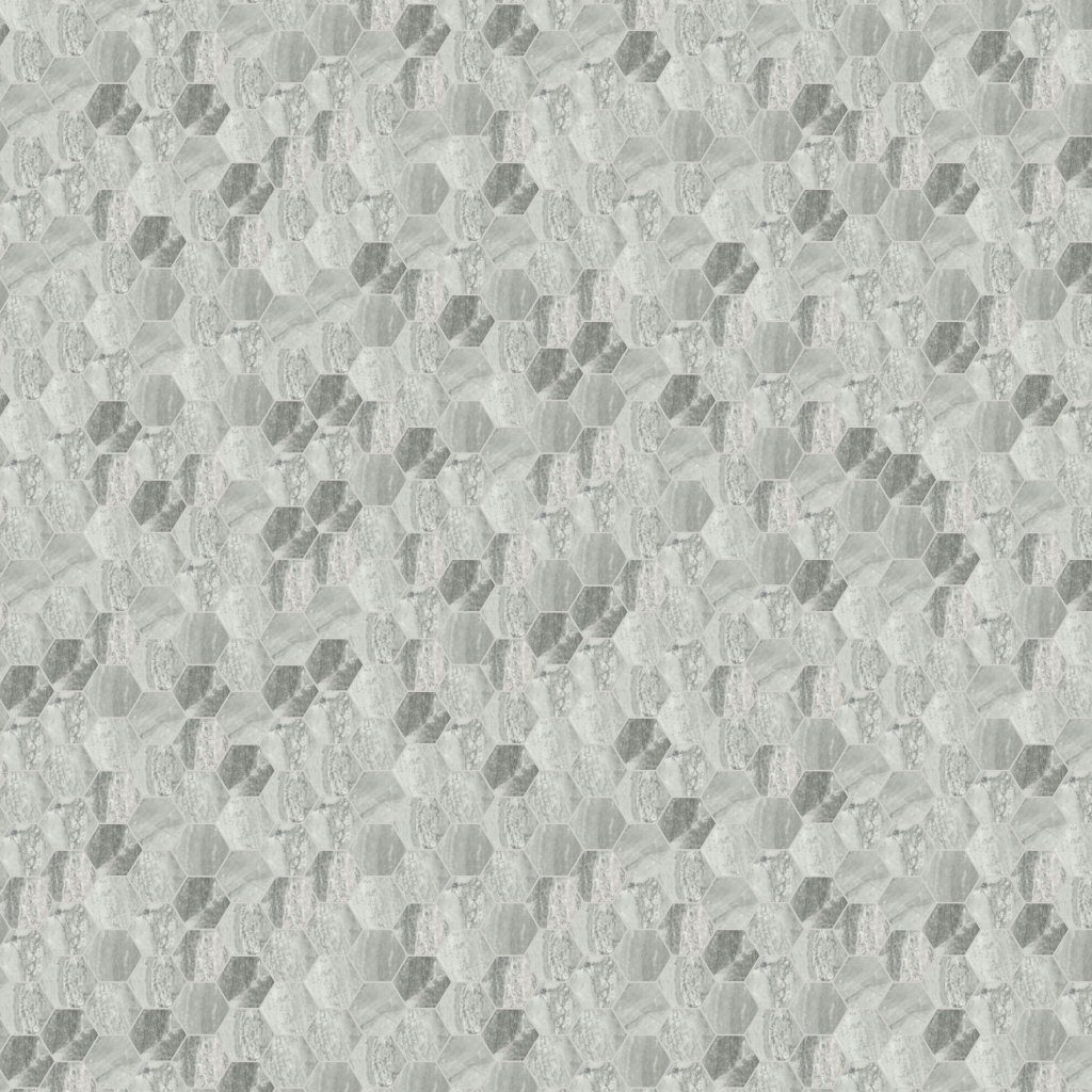 Qualis Ceramica Volcana Notte 2 Hexagon Mosaic