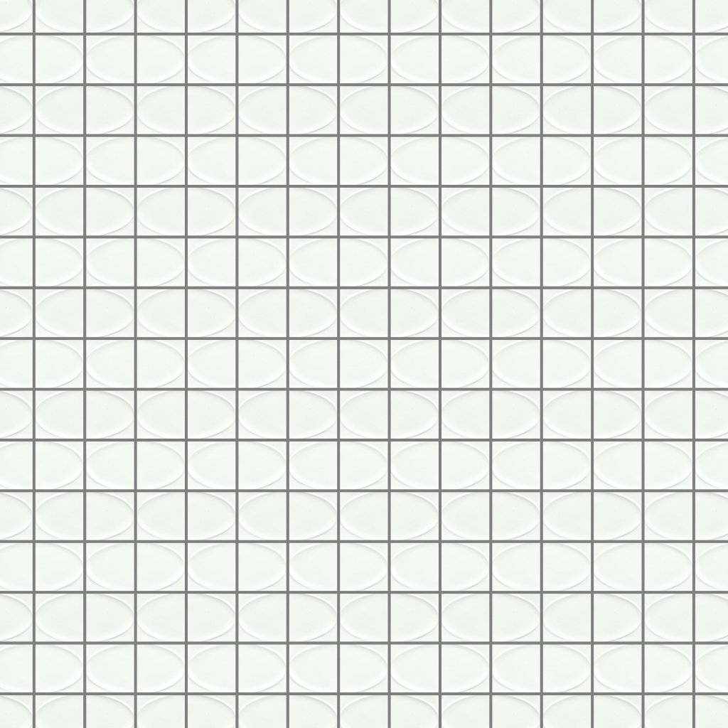 Emser Tile MIZU GLOSSY ELLIPSE MOSAIC -CER - White