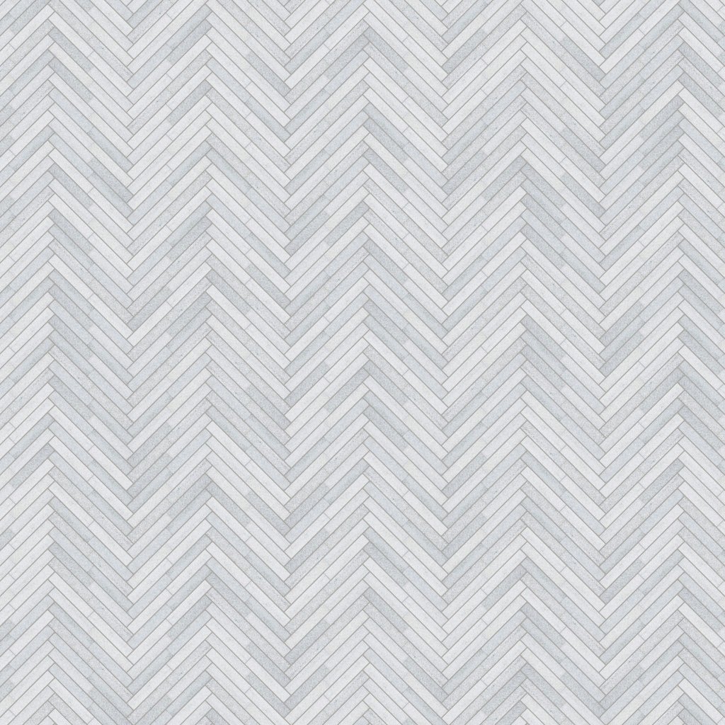 Marble Systems Skyline Textured Large Herringbone Marble Mosaic 12 7/8x9 11/32 - Skyline