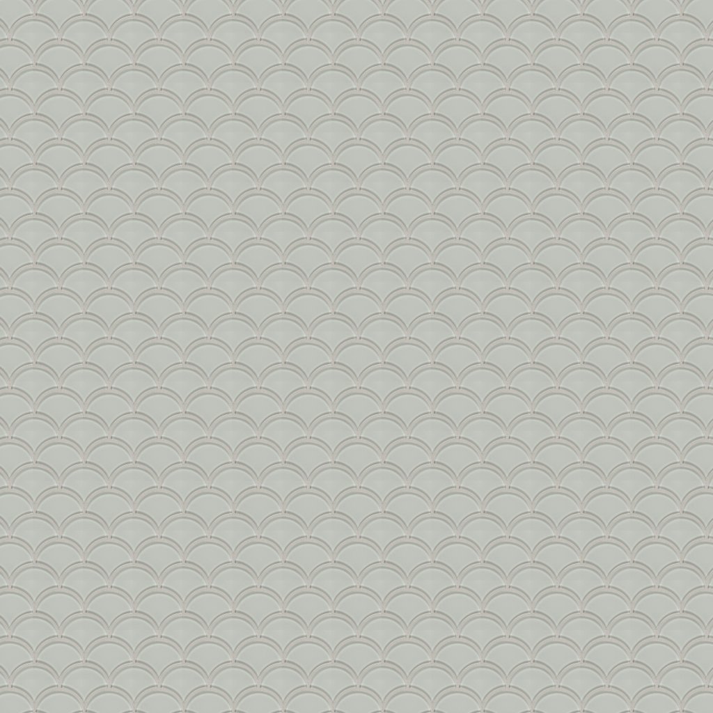 Qualis Ceramica Element Mist Scallop Mosaic
