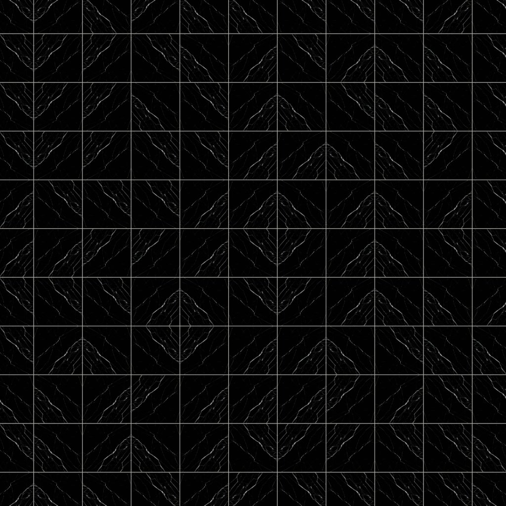 Marble Systems Black Honed Marble Tile 5 1/2x5 1/2 - Black