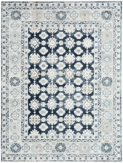 Nourison Home Nourison Dekor DEK02 7'10" x 9'10" Grey Navy Vintage Indoor Rug - 5'3" x 7'
