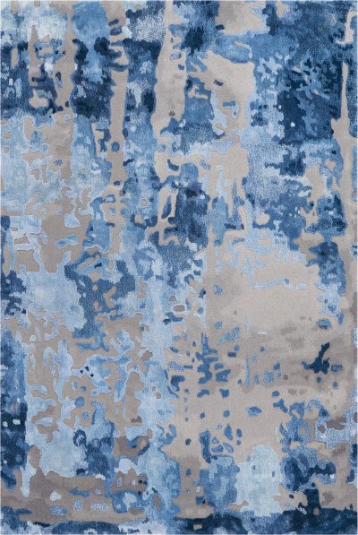 Nourison Home Nourison Prismatic PRS10 7'9" x 9'9" Blue Grey Modern Indoor Rug - 3'9" x 5'9"