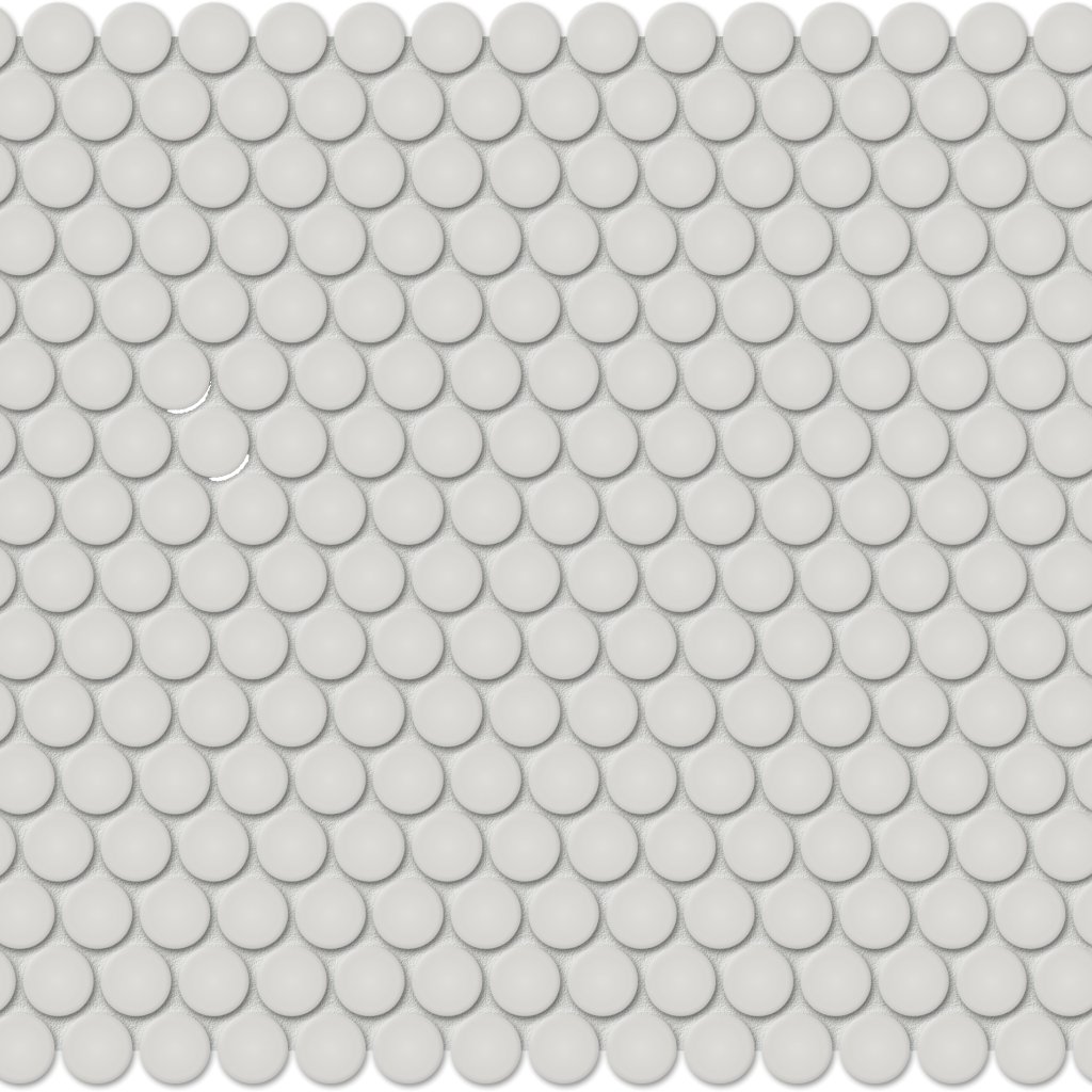 Qualis Ceramica Traditions Warm Grey 3/4" Penny Glossy - Warm Grey