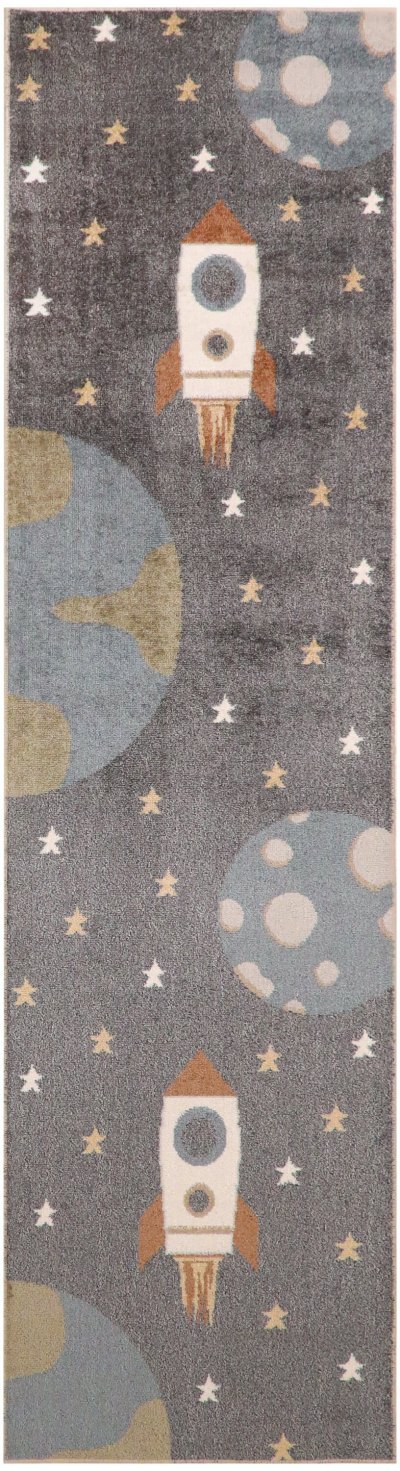 Nourison Home Nourison Astra Machine Washable ASW06 5'3" x 7' Sky Blue Kids Indoor Rug - 2'2" x 8'
