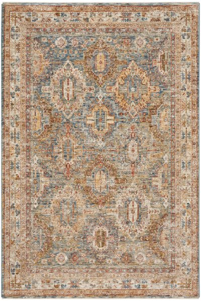 Nourison Home Nourison Sahar SHR01 9'3" x 12'7" Blue Vintage Indoor Rug - 3'11" x 5'11"