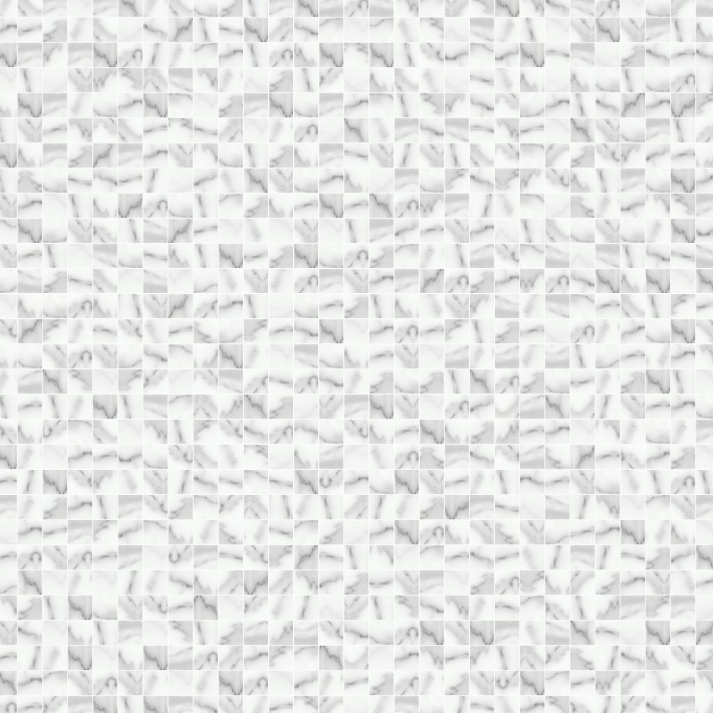 Qualis Ceramica Florence 2X2 Mosaic Statuario Matt - Black